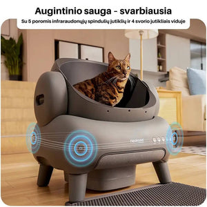 Neaksa M1 kačių tualetas - saugus su sensoriais