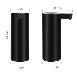 Automatinis muilo dozatorius juodas - išmatavimai