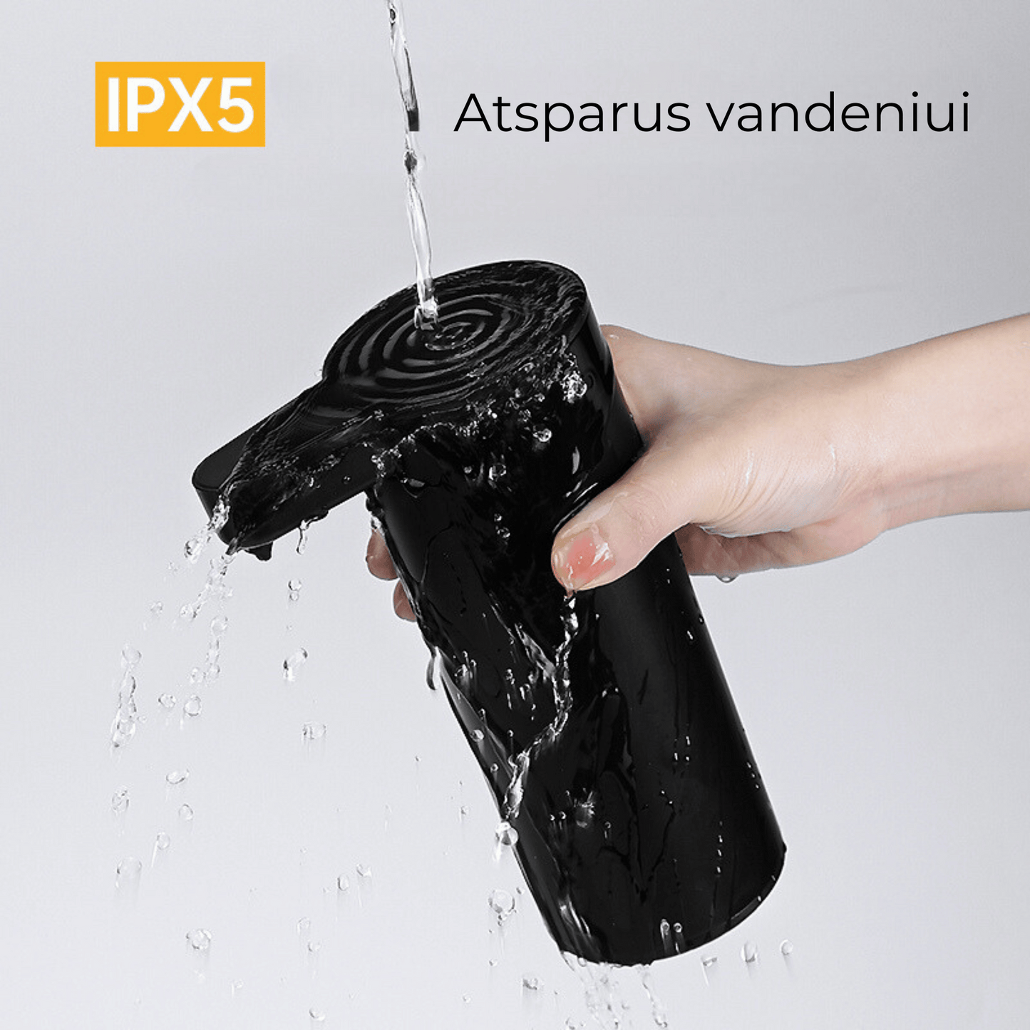 Automatinis muilo dozatorius juodas