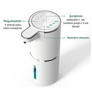 bekontaktis muilo putos dozatorius - valdymas