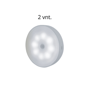 Šviestuvas su judesio davikliu šalta spalva 2vnt. komplektas