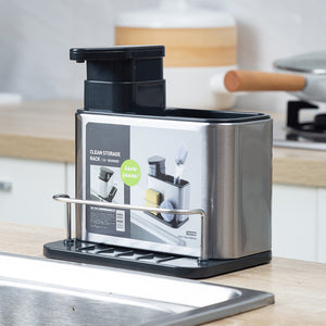 indu ploviklio dozatorius su kempines laikikliu virtuvėje