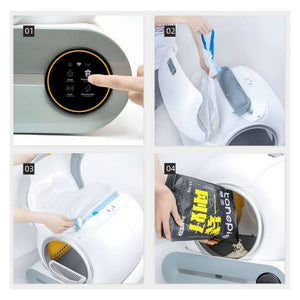 Savaime išsivalantis kačių tualetas TonePie - paprastas naudojimas