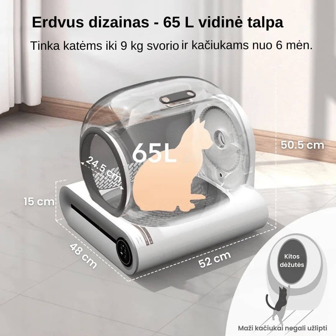 Savaime išsivalantis kačių tualetas TonePie - talpa