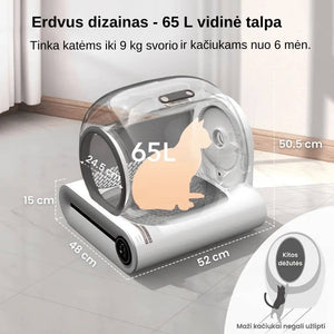 Savaime išsivalantis kačių tualetas TonePie - talpa