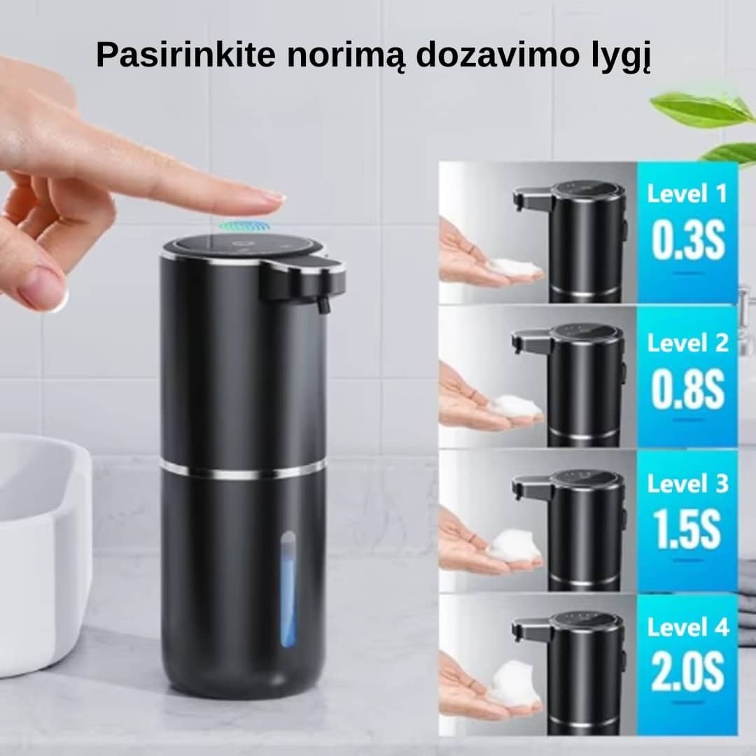 Automatinio muilo dozatoriaus dozavimo lygiai