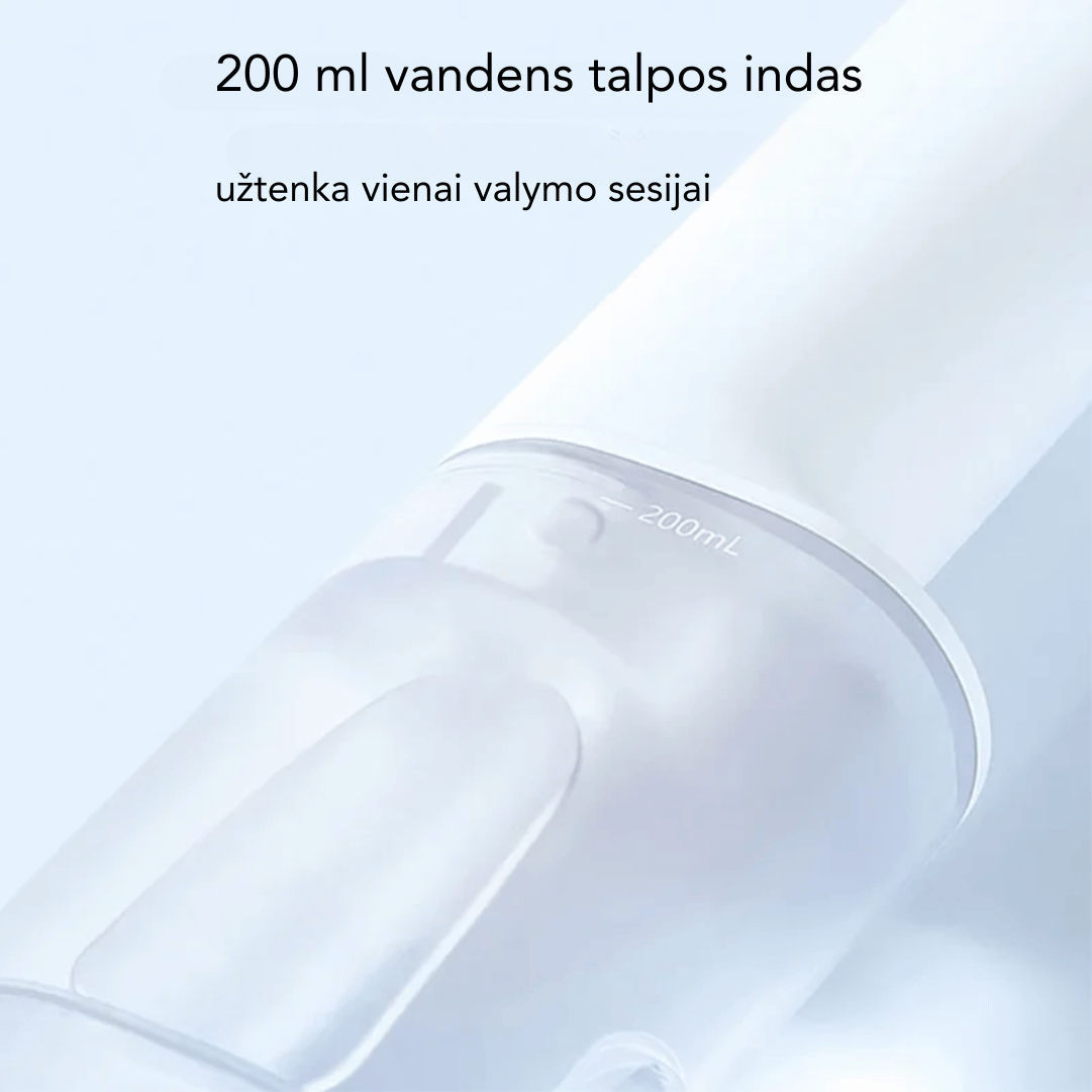 Tarpdančių irigatoriaus vandens talpa