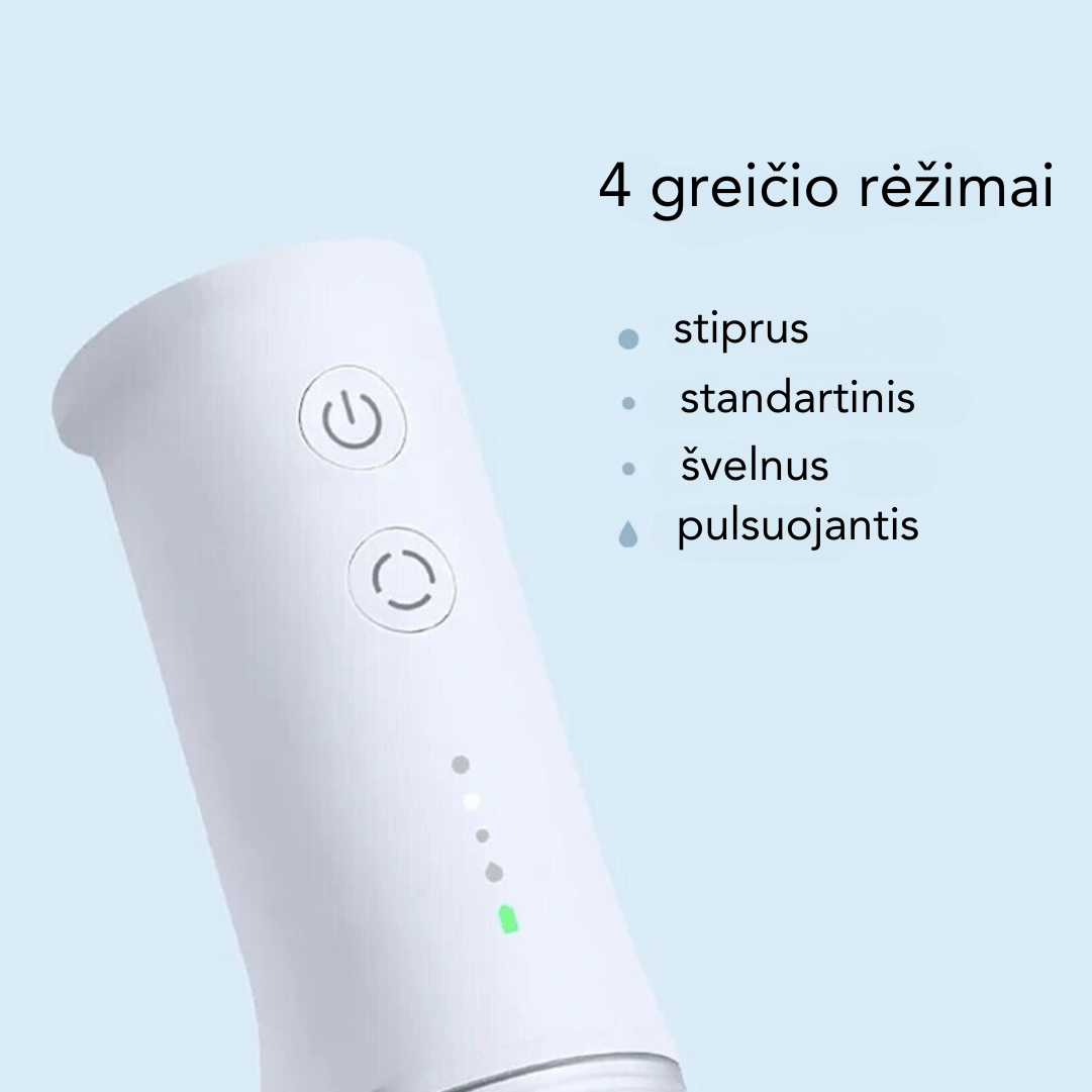 Tarpdančių irigatoriaus greičio rėžimai