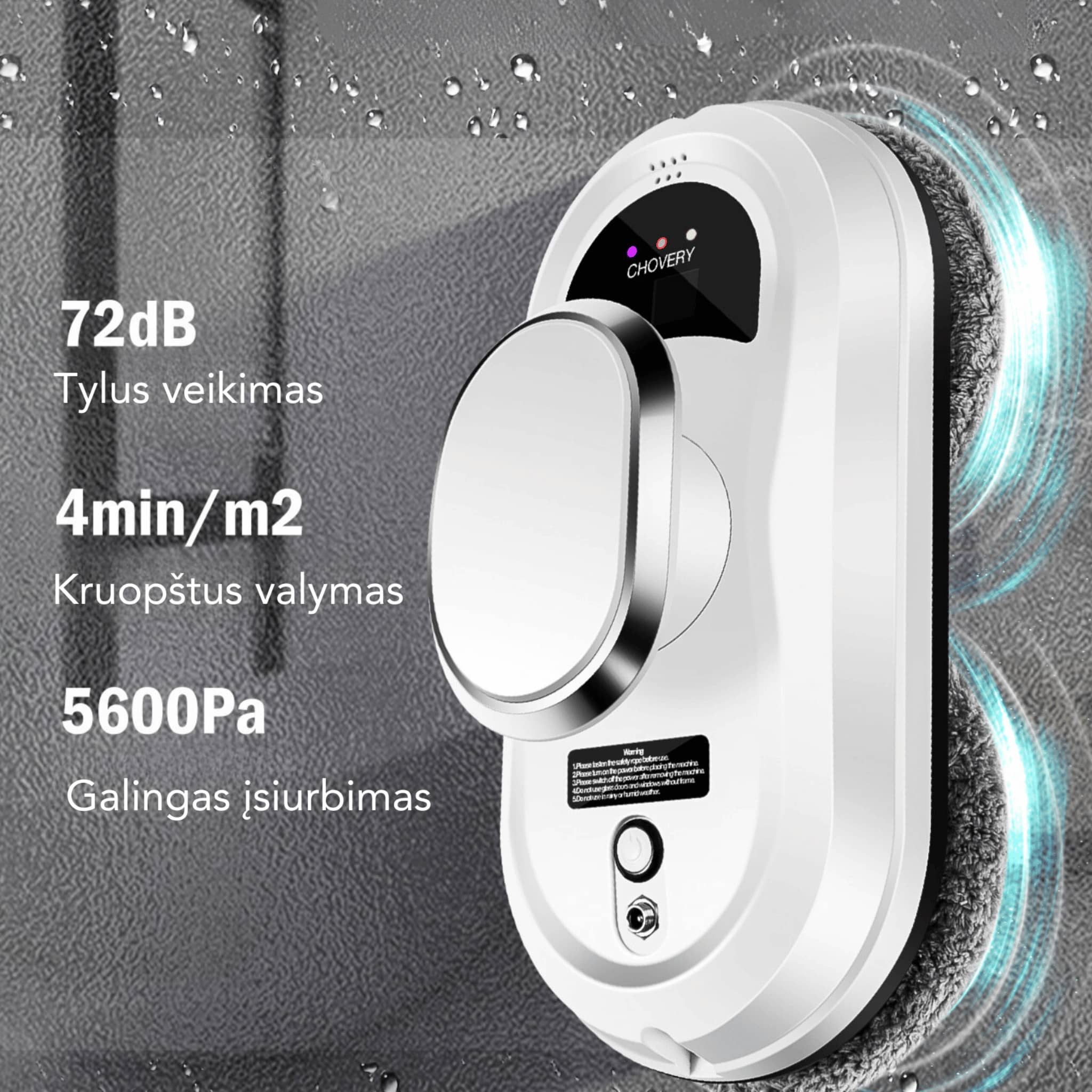 Langu valymo roboto chovery techninė specifikacija