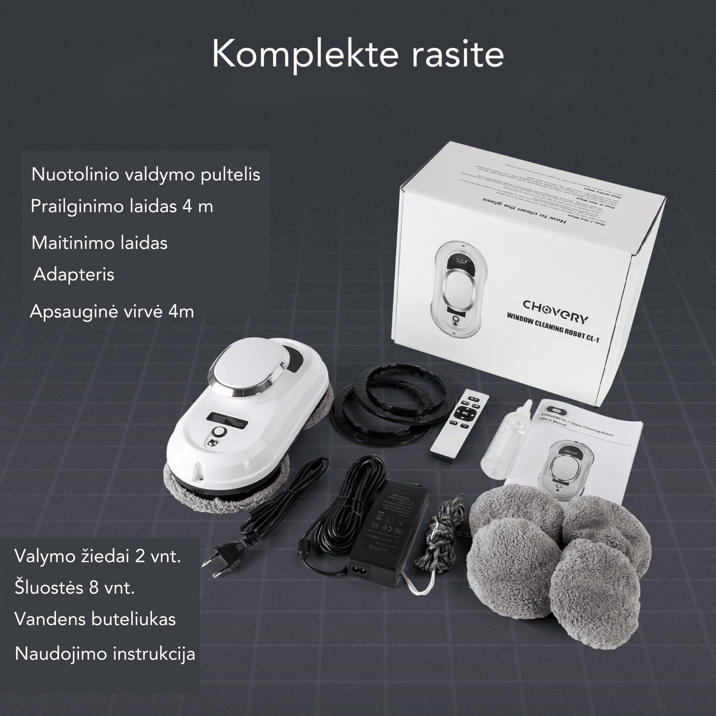 langu valymo robotas