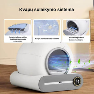 TonePie savaime išsivalančio kačių tualeto roboto kvapų sulaikymo sistema 