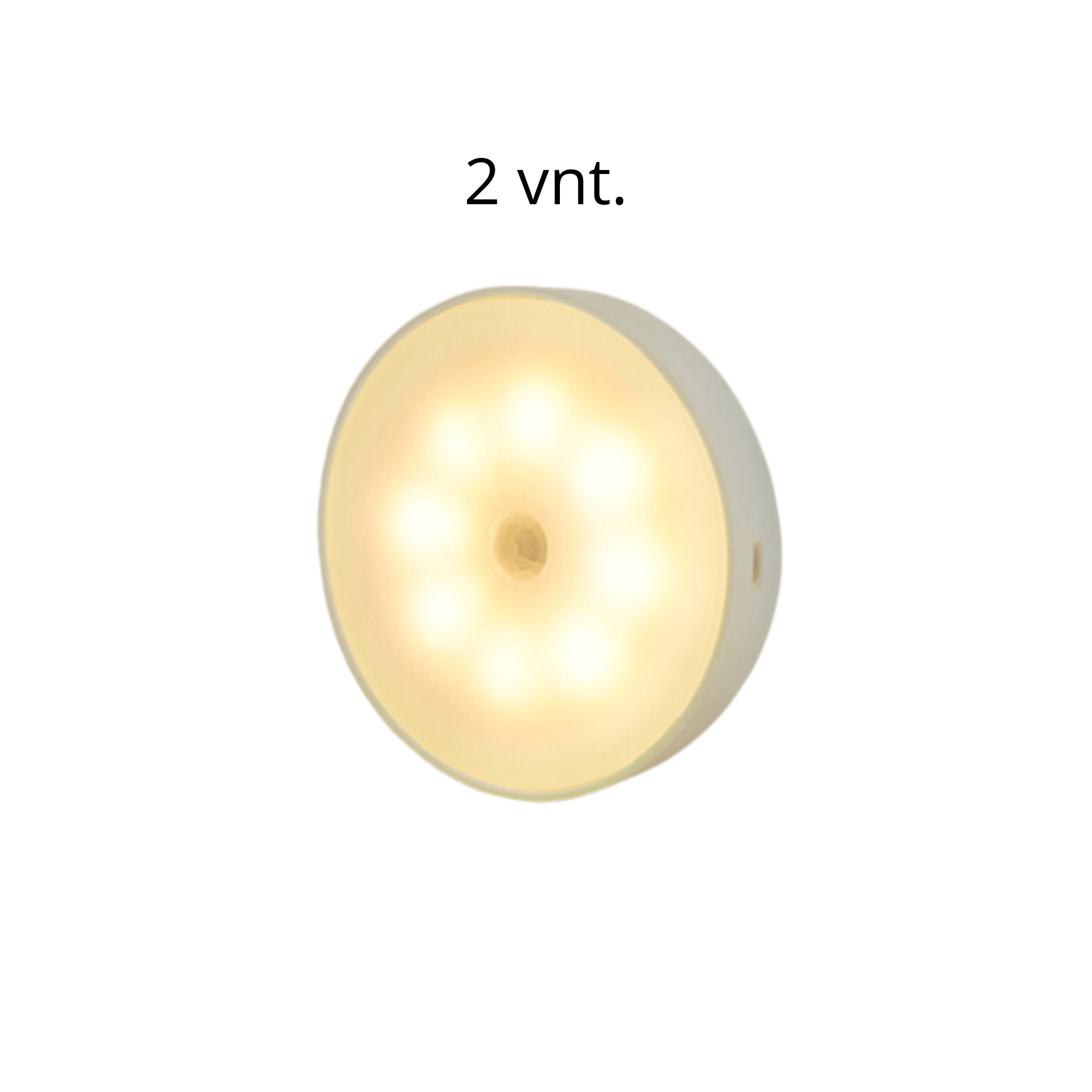 Šviestuvas su judesio davikliu šilta spalva 2vnt. komplektas